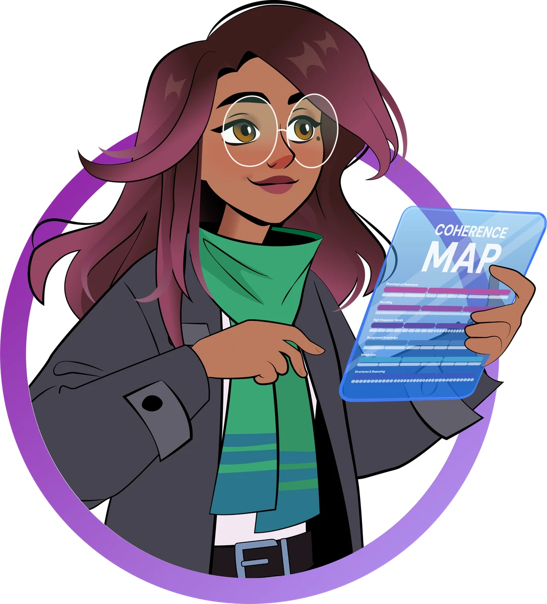 Amira, holding the Coherence Map
